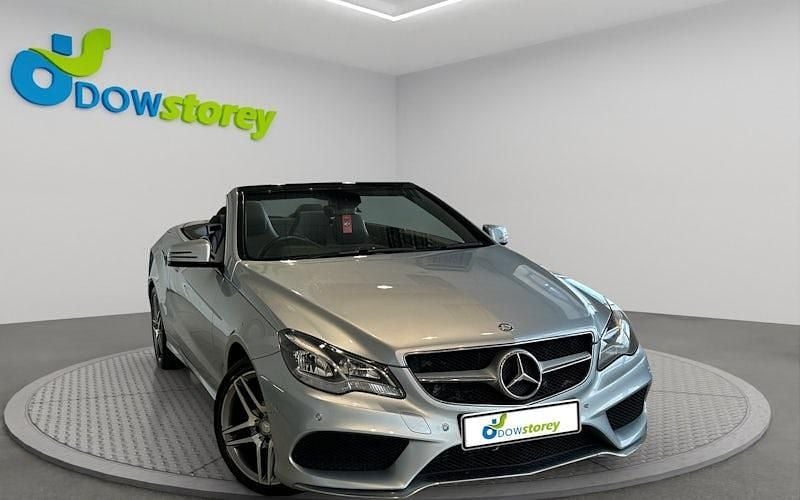 Used Mercedes E220 AMG line 177 HP (130 kW) 2015 Silver Cabriolet