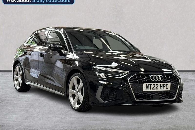 Black Used 2022 Audi A3 S-Line Hatchback | £23,230 (Fair price) - Image 1/4