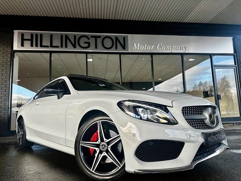 White Used 2017 Mercedes C200 AMG line Coupe | £15,995 (A bit pricey) - Image 1/4