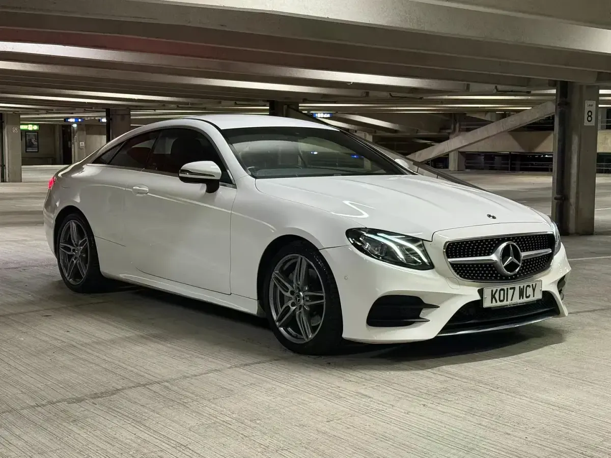 Used Mercedes E220 AMG line 2017 White Coupe