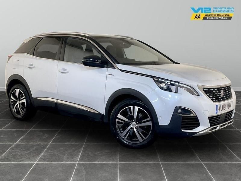 White Used 2019 Peugeot 3008 GT-line Hatchback | £8,295 (Good price) - Image 1/2