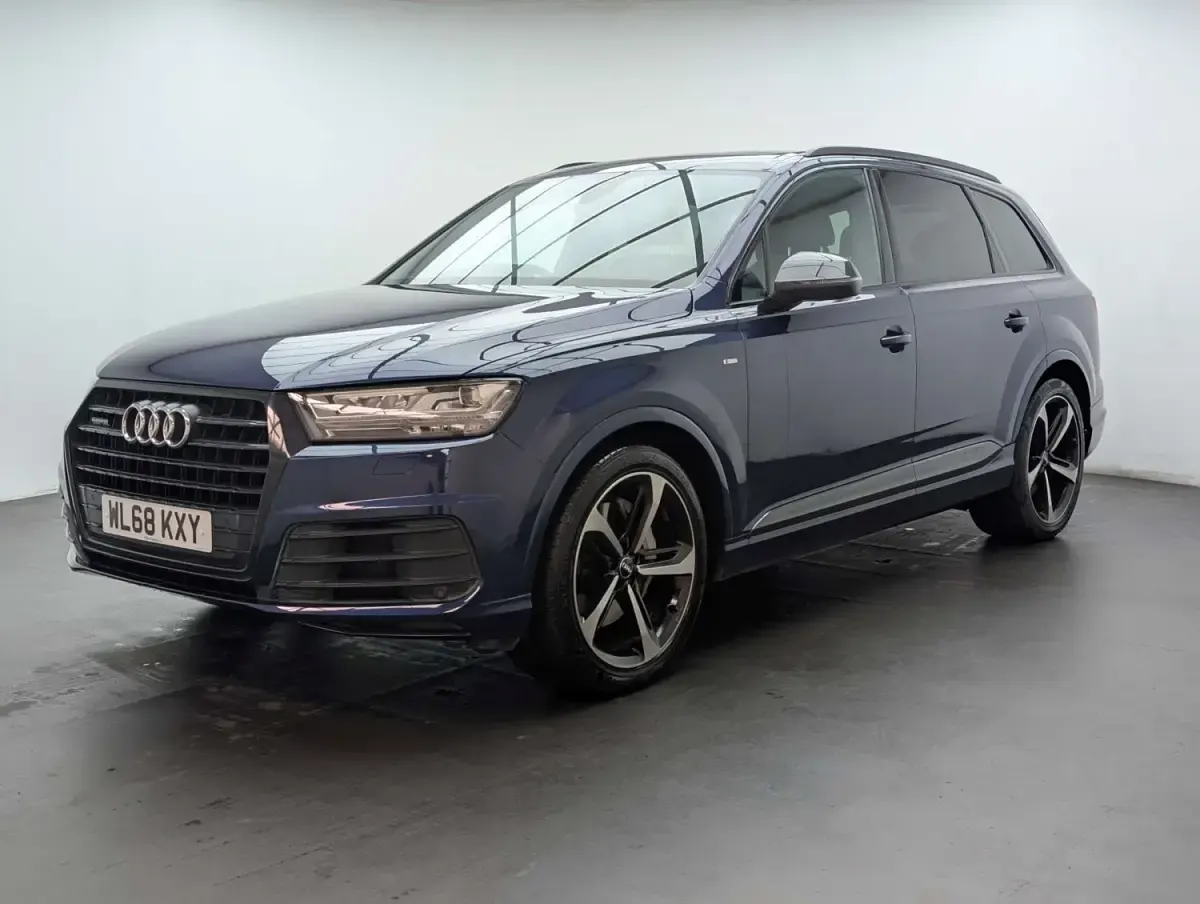 Begagnad Audi Q7 Black Edition 286 HK (210 kW) 2019 Blå SUV