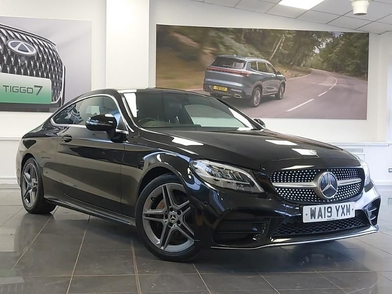 Used Mercedes C200 AMG line 184 HP (135 kW) 2019 Black Coupe