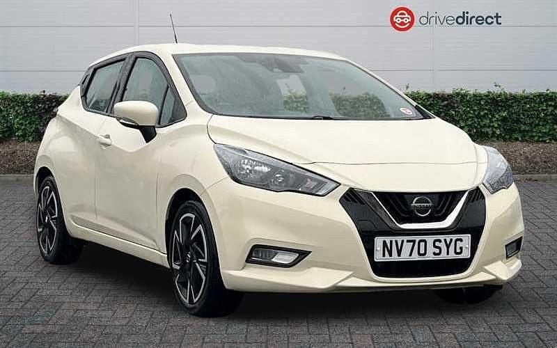 Used Nissan Micra Acenta 92 HP (67 kW) 2021 White Hatchback