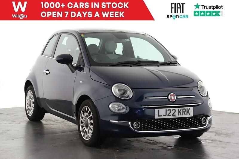 Blue Used 2022 Fiat 500 Dolcevita Hatchback | £10,499 (Fair price) - Image 1/3