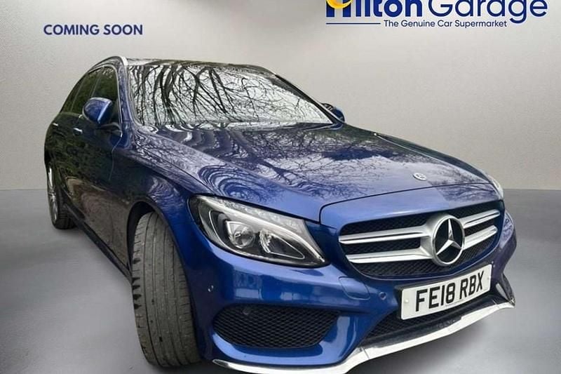 Used Mercedes C250 AMG Line Premium Plus 2018 Blue Estate