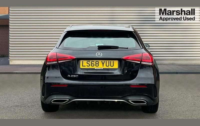 Used Mercedes A250 AMG line 224 HP (164 kW) 2018 Black Hatchback