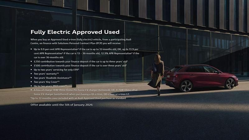 Grey Used 2025 Audi A3 Sportback e-tron S-Line Sedan | £28,990 (Expensive) - Image 1/2