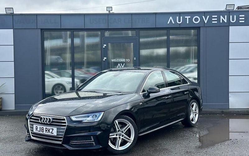 Used Audi A4 S-Line 150 HP (110 kW) 2018 Black Sedan