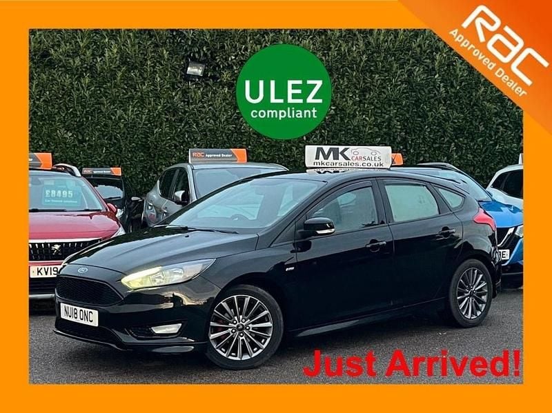 Black Used 2018 Ford Focus ST-Line Hatchback | £7,295 (Good price) - Image 1/3