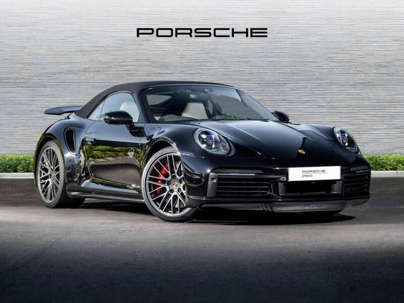 Jet black metallic Used 2023 Porsche 911 Turbo Cabriolet | £142,900 - Image 1/4