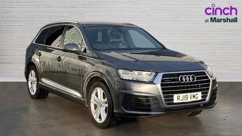 Grey Used 2019 Audi Q7 S-Line SUV | £28,736 (Good price) - Image 1/4