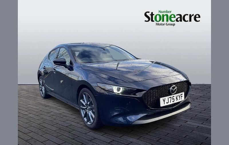 Blue New 2025 Mazda 3 Exclusive-Line Hatchback | £22,750 (Fair price) - Image 1/4