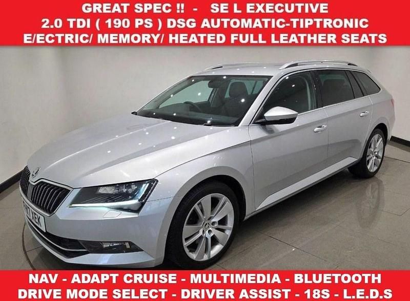 Used Skoda Superb SE L Executive 190 HP (139 kW) 2017 Silver Estate