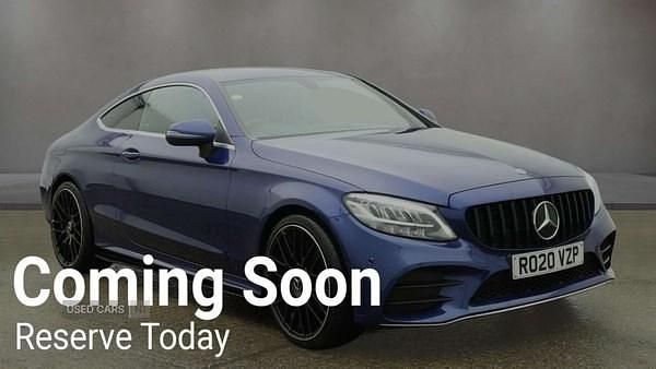 Blue Used 2020 Mercedes C220 AMG line Coupe | £21,895 (Fair price) - Image 1/4