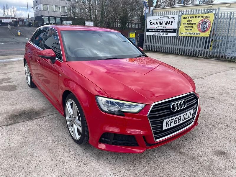 Used Audi A3 Sportback S-Line 116 HP (85 kW) 2019 Red Hatchback