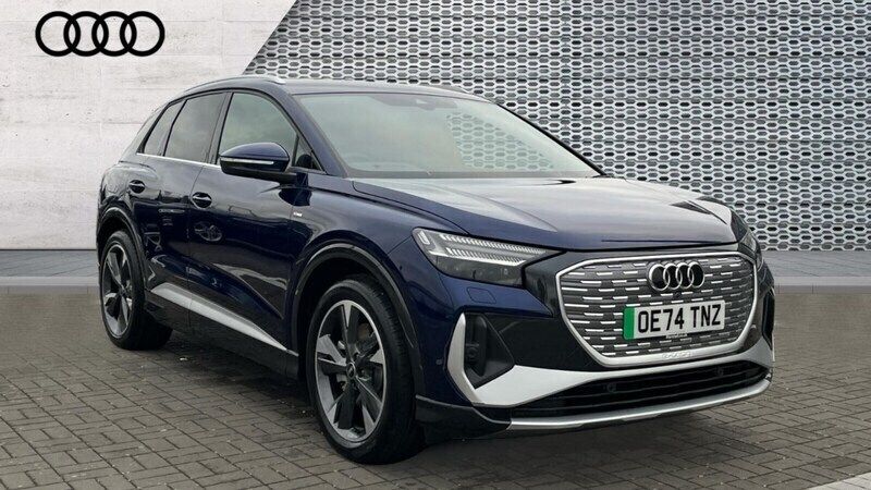 Blue Used 2024 Audi Q4 e-tron S-Line SUV | £38,154 (Fair price) - Image 1/4