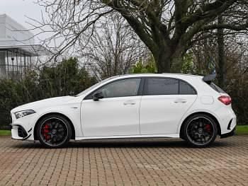 New Mercedes A45 AMG 421 HP (309 kW) 2026 White Hatchback