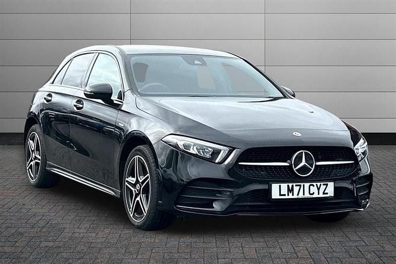 Used Mercedes A250 AMG line 218 HP (160 kW) 2021 Black Hatchback