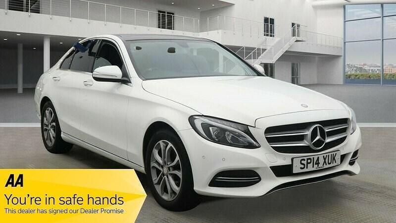 White Used 2014 Mercedes C200 Premium Sedan | £11,995 (A bit pricey) - Image 1/3