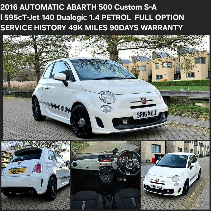 White Used 2016 Abarth 500 Custom Hatchback | £5,995 (Super price) - Image 1/4