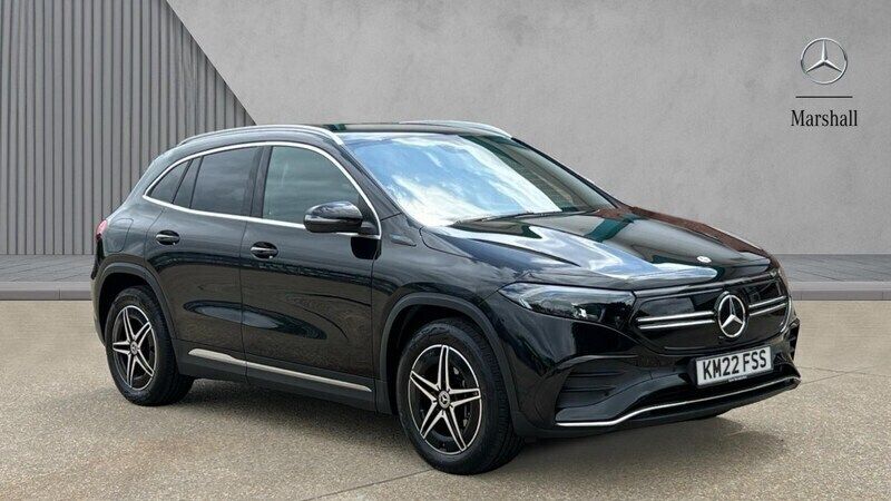 Cosmos black metallic Used 2022 Mercedes EQA350 AMG line SUV | £25,559 (Fair price) - Image 1/4