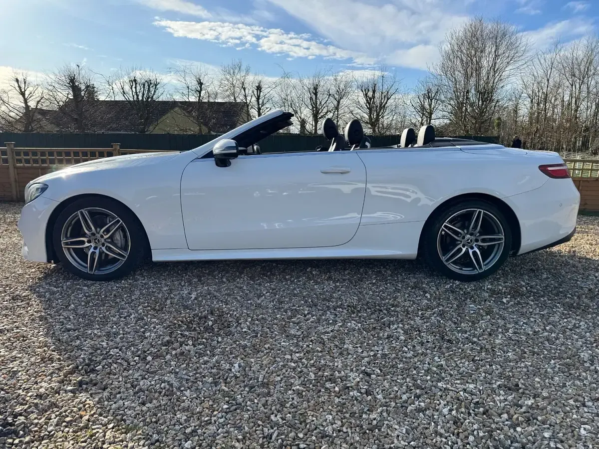 Used Mercedes E220 AMG line 194 HP (142 kW) 2018 White Cabriolet