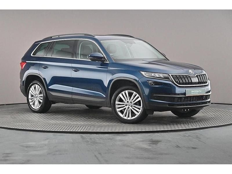 Petrol blue metallic Used 2021 Skoda Kodiaq SE L SUV | £23,599 (Fair price) - Image 1/4