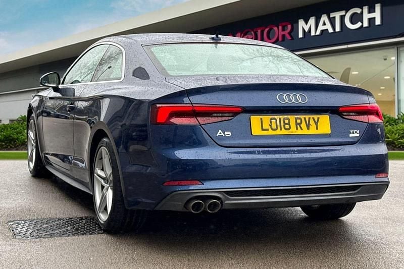 Used Audi A5 S-Line 190 HP (139 kW) 2018 Blue Coupe