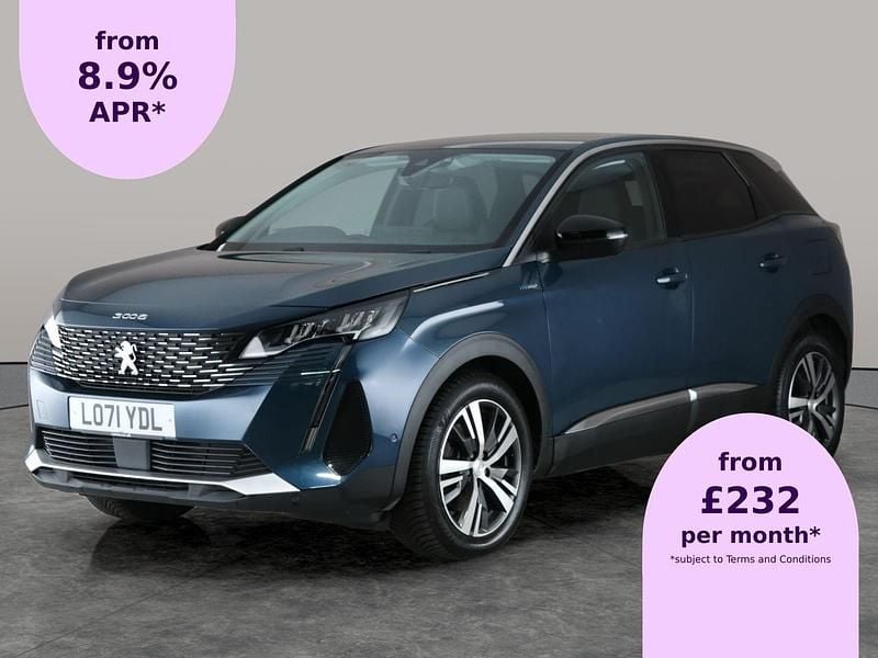 Blue Used 2022 Peugeot 3008 Allure Hatchback | £16,573 (Fair price) - Image 1/2