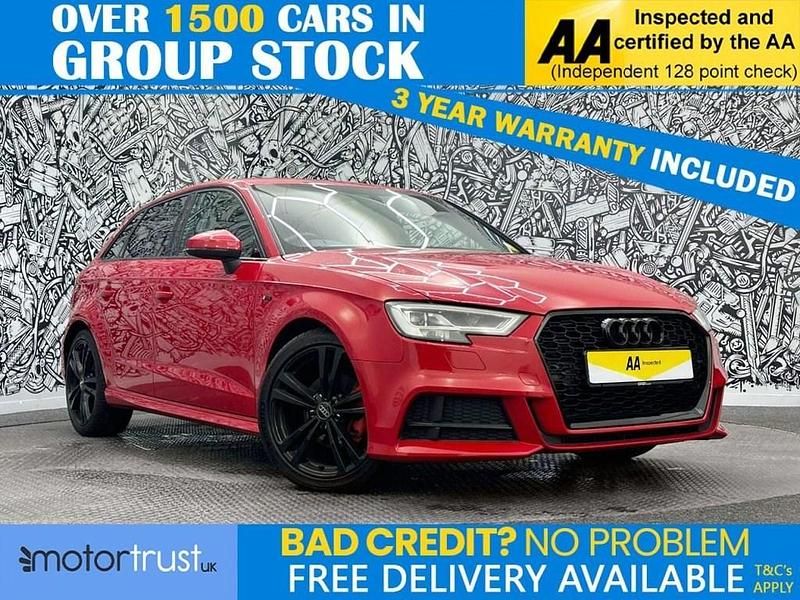 Used Audi A3 Sportback S-Line 150 HP (110 kW) 2018 Red Hatchback