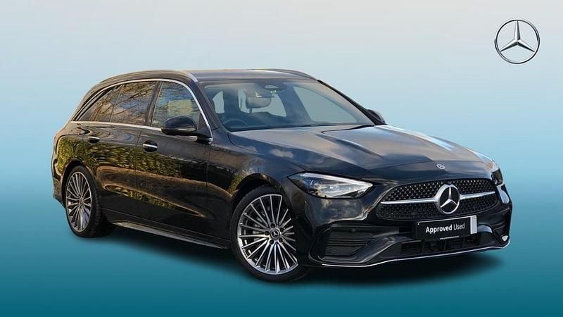 Black Used 2023 Mercedes C300 AMG Line Premium Estate | £33,495 (Fair price) - Image 1/4