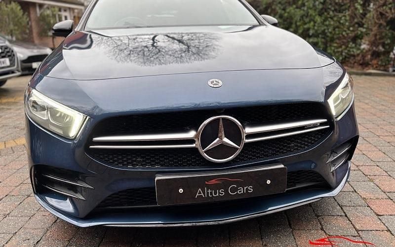 Used Mercedes A35 AMG Premium 306 HP (225 kW) 2021 Blue Hatchback
