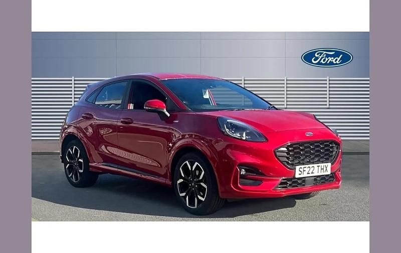 Red Used 2022 Ford Puma Gen-E ST-Line X SUV | £16,625 (Fair price) - Image 1/4