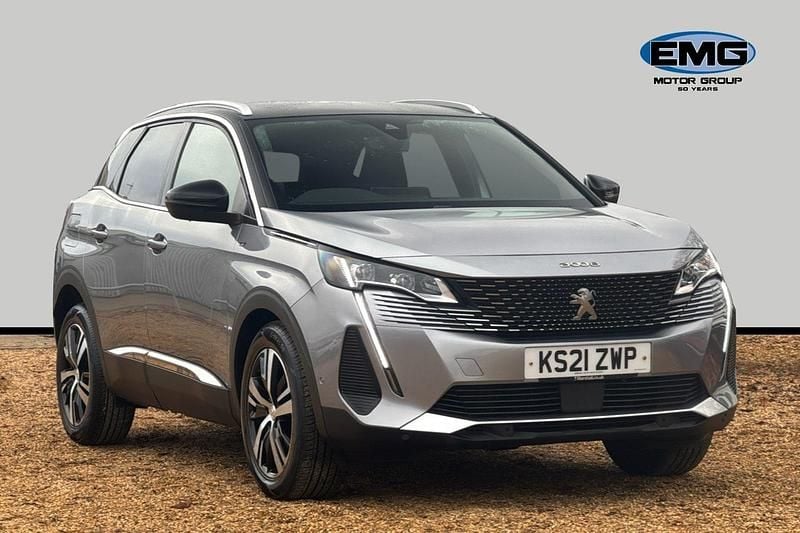 Grey Used 2021 Peugeot 3008 GT SUV | £16,795 (Fair price) - Image 1/3