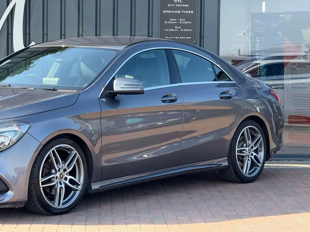 Used Mercedes CLA180 AMG line 120 HP (88 kW) 2019 Grey Coupe