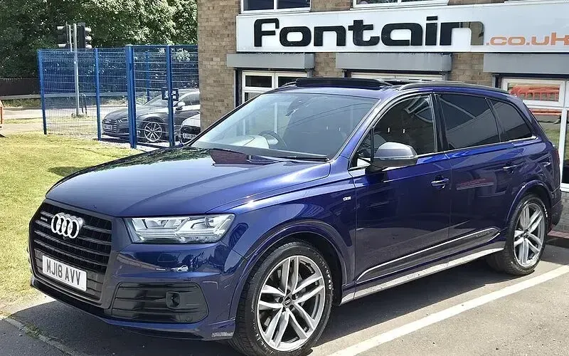 Used Audi Q7 Black Edition 272 HP (200 kW) 2018 Blue SUV