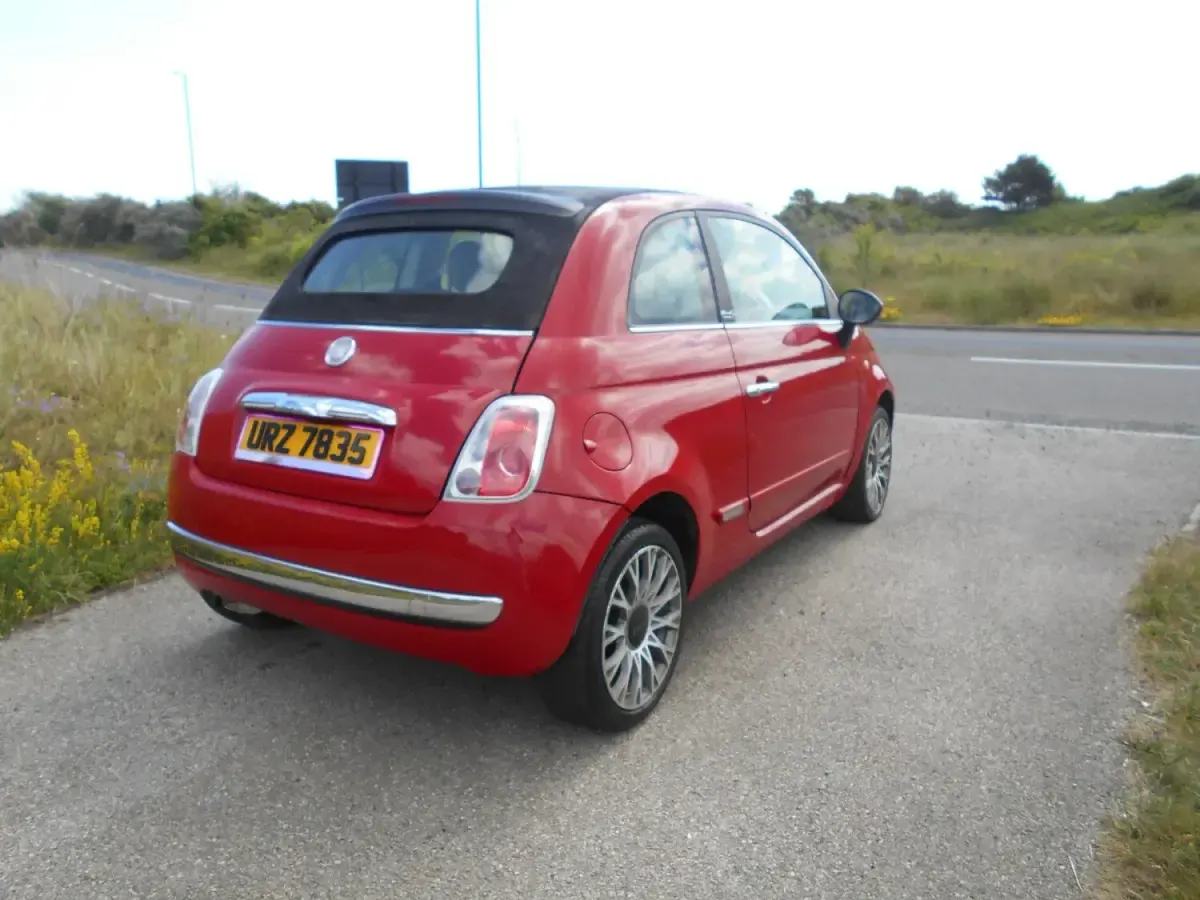 Used Fiat 500 Pop 69 HP (50 kW) 2010 Red Cabriolet