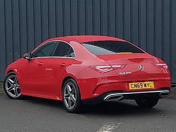 Used Mercedes CLA200 AMG line 163 HP (119 kW) 2019 Red Coupe