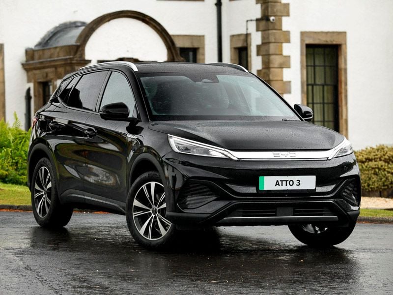 Black New 2025 BYD Atto 3 Design SUV | £35,395 (Expensive) - Image 1/4