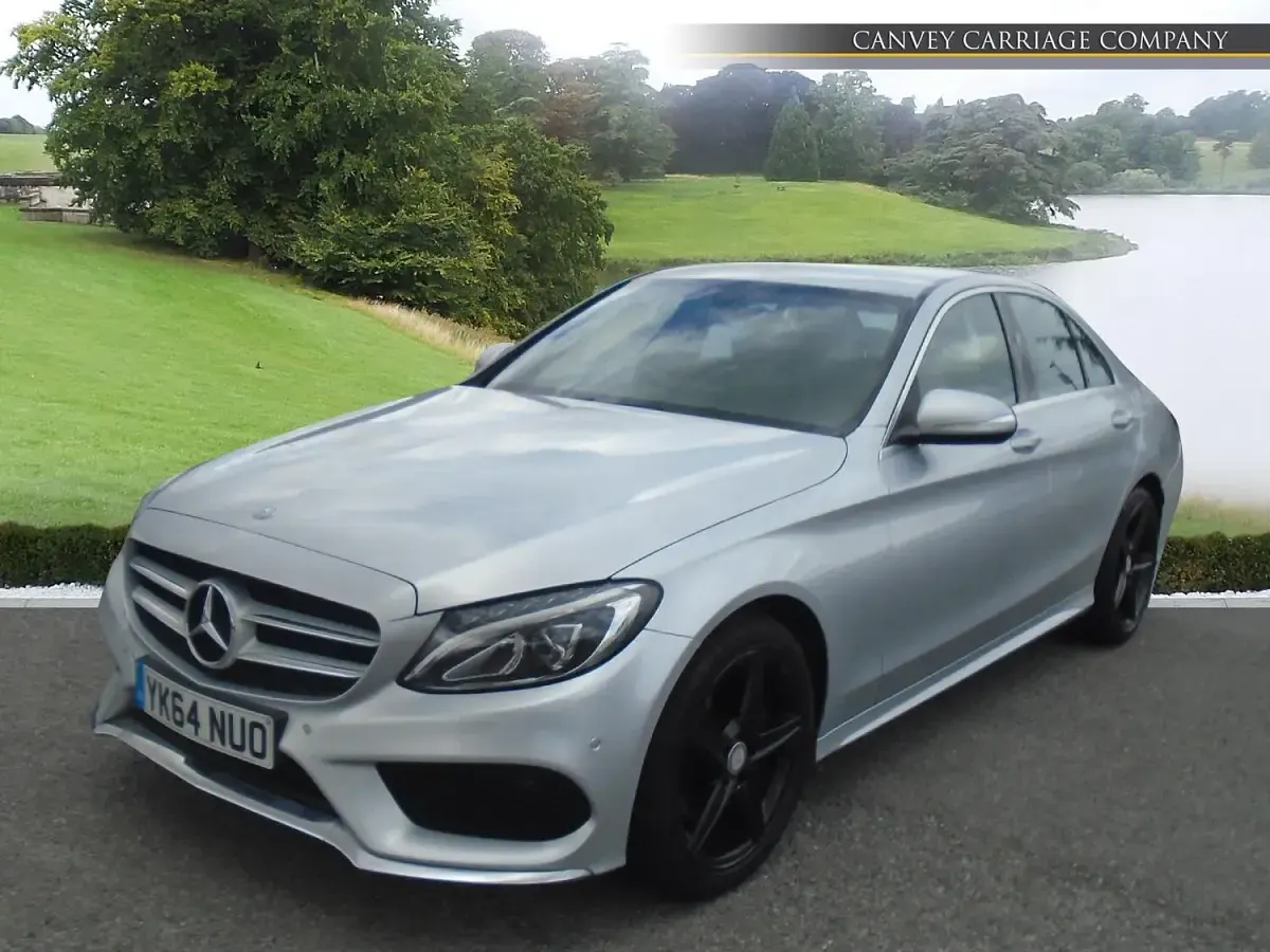 Used Mercedes C220 AMG line 170 HP (125 kW) 2014 Silver Sedan