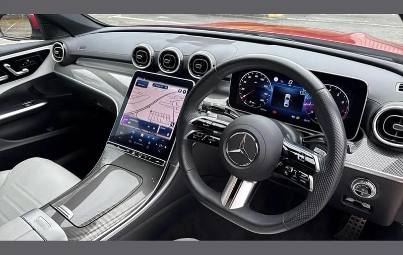 Used Mercedes C300e AMG Line Premium 254 HP (186 kW) 2023 Red Sedan