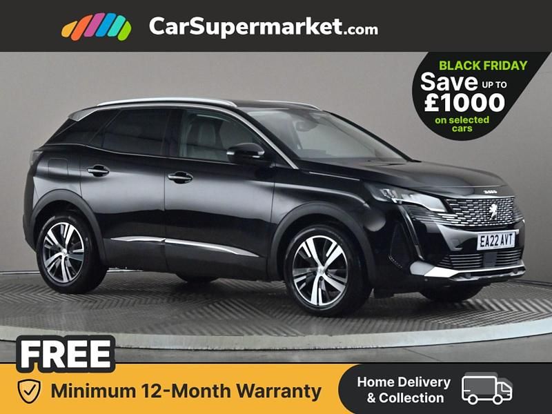Black Used 2022 Peugeot 3008 Allure Premium Hatchback | £18,397 (Fair price) - Image 1/4