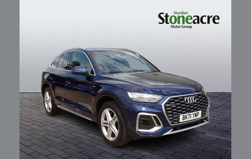 Blue Used 2021 Audi Q5 Sportback S-Line SUV | £27,495 (Fair price) - Image 1/4
