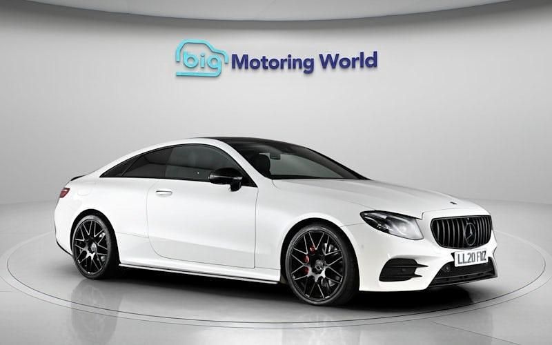 Used Mercedes E300 AMG line 245 HP (180 kW) 2020 White Coupe