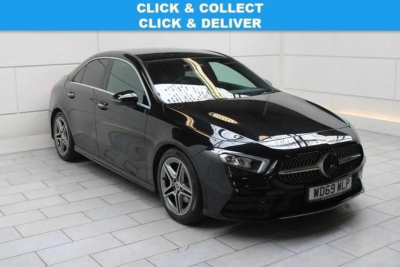 Black Used 2020 Mercedes A200 AMG line Sedan | £15,150 (Fair price) - Image 1/3