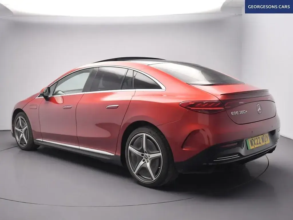 Used Mercedes EQE350 AMG line 214 kW (292 HP) 2022 Red Sedan