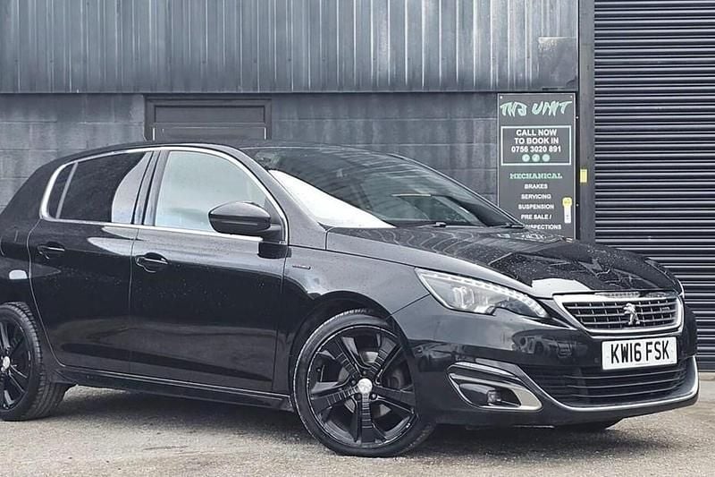 Used Peugeot 308 GT-line 130 HP (95 kW) 2016 Black Hatchback