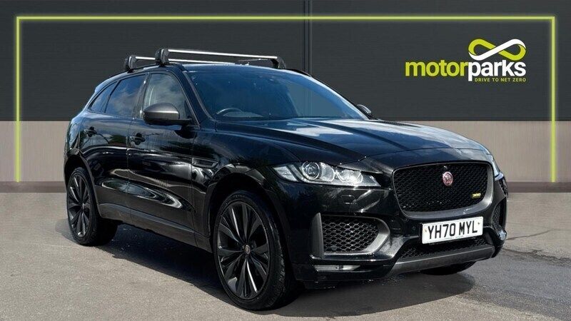 Santorini black metallic Used 2020 Jaguar F-Pace SUV | £28,000 (Good price) - Image 1/4