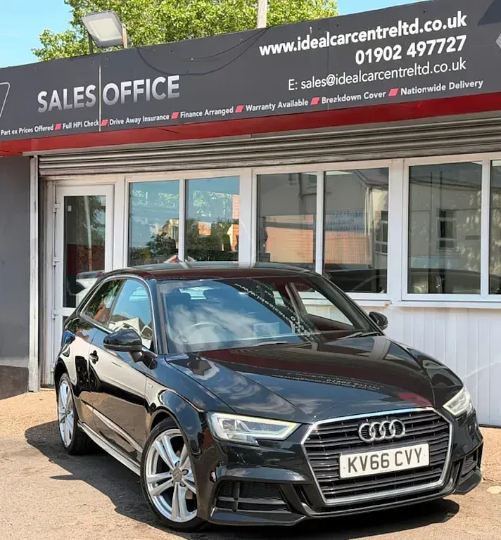 Used Audi A3 S-Line 150 HP (110 kW) 2016 Black Hatchback